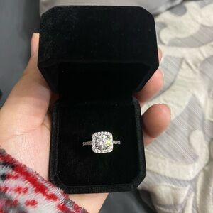 Certified Moissanite Diamond Ring with Gift Box